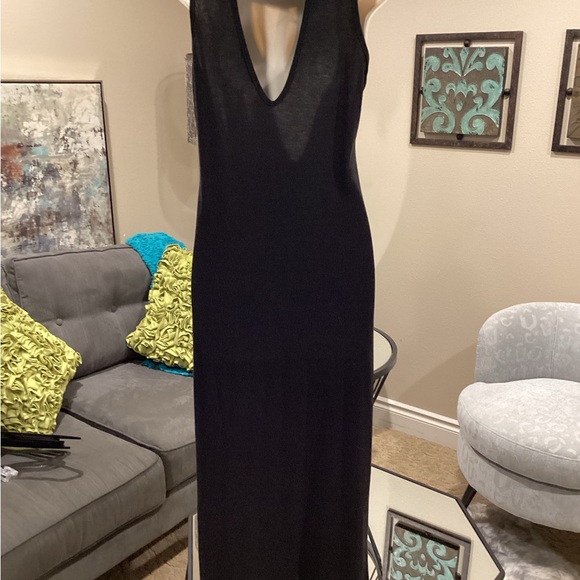 Acemi Black Ribbed Jersey Maxi Dress - Picture 4 of 6